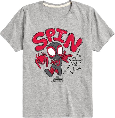 Marvel Spider-Man and His Amazing Friends - Doodle Spin - Toddler and Youth Short Sleeve Tee in Saudi Arabia