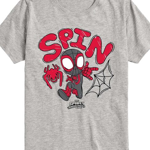 Marvel Spider-Man and His Amazing Friends - Doodle Spin - Toddler and Youth Short Sleeve Tee in Saudi Arabia