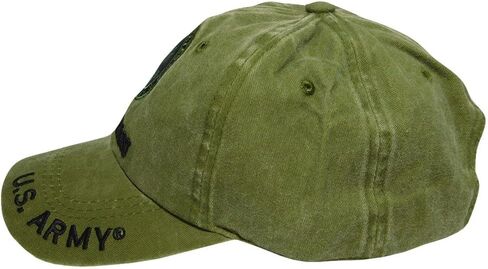 United States US Army Veteran Olive Green Cotton Adjustable Embroidered Cap Hat - Licensed in Saudi Arabia