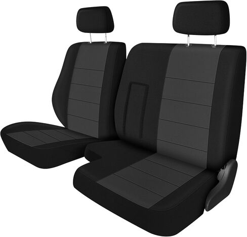 غطاء مقعد الشاحنة متوافق مع 1989-1994 Toyota Pickup 60/40 مع مسند للذراع، إسفنجة محبوكة شديدة التحمل (أسود وفحمي) in Kuwait