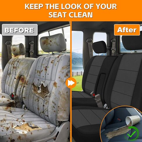 غطاء مقعد الشاحنة متوافق مع 1989-1994 Toyota Pickup 60/40 مع مسند للذراع، إسفنجة محبوكة شديدة التحمل (أسود وفحمي) in Kuwait