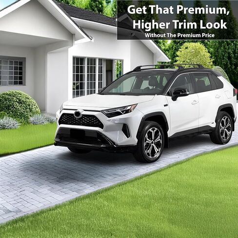 BOGAR TECH DESIGNS Outer Front Chrome Delete Overlay Compatible with Toyota Rav4 Prime 2019-2025, Gloss Black in Saudi Arabia