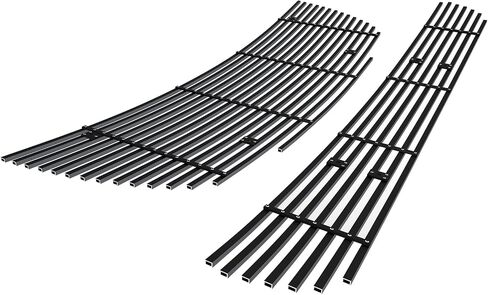 APS Premium Stainless Steel Black 8x6 Horizontal Billet Grille Grill Insert Combo Compatible with GMC Yukon 2007 2008 2009 2010 2011 2012 2013 Main Upper Lower Bumper N19-J15876G in Saudi Arabia