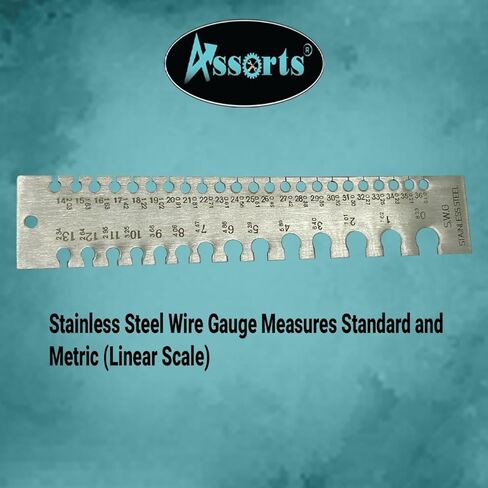 Stainless Steel Wire Gauge Measures Standard and Metric (Linear Scale) in Kuwait