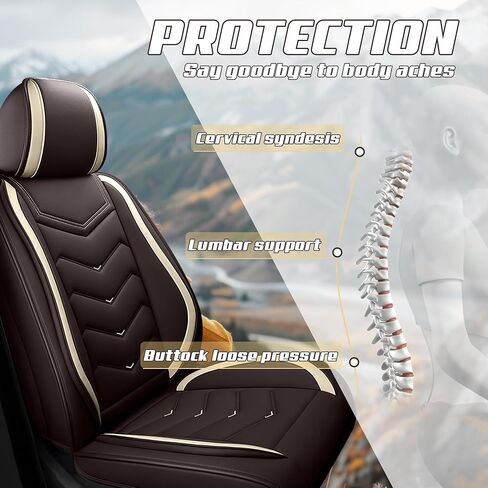 أغطية مقاعد السيارة مناسبة لسيارة Ford Transit-250 2000-2025، أغطية مقاعد رياضية أنيقة، غطاء مقعد سيارة من جلد نابا الفاخر المقاوم للماء. (قطعتان أمامية/أسود نقي) in Saudi Arabia