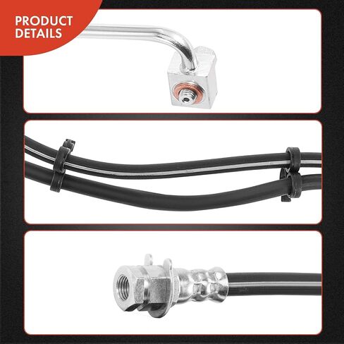 A-Premium Front Passenger Brake Hydraulic Hose Compatible with Select Ford Models - F-450 F450 Super Duty, F-550 F550 Super Duty, 1999-2004 - Replace# 3C3Z2078EA in Saudi Arabia