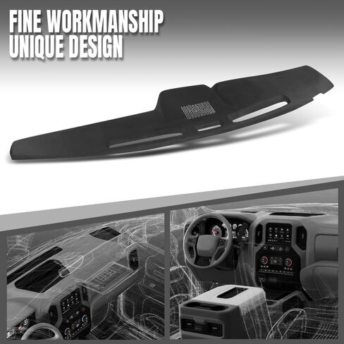 G-PLUS Dash Cover Dashboard Panel Compatible with Ford F100 F150 F250 F350 Bronco 1980 1981 1982 1983 1984 1985 1986 Black in Saudi Arabia