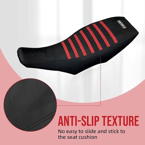 Grip Seat Cover Fit for Honda TRX 400EX / TRX 400EX Seat 1999-2007 Gripper Soft Seat Cover All Black/RED Ribs in Saudi Arabia