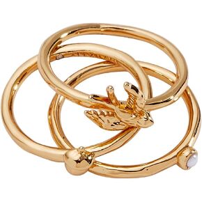 مجموعة حلقات التراص من Alex and Ani Woodland مكونة من 3 قطع in Kuwait