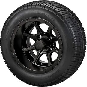 RM Cart 12" Azusa Matte Black on 215/50-12 Deli Tires (Set of 4) | Golf Cart Tires and Wheels Combo with Metric Lug Nuts in Kuwait