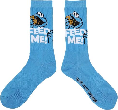 Bioworld Sesame Street Cookie Monster Men's 3-Pair Pack Athletic Crew Socks in Saudi Arabia