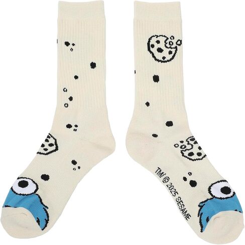 Bioworld Sesame Street Cookie Monster Men's 3-Pair Pack Athletic Crew Socks in Saudi Arabia