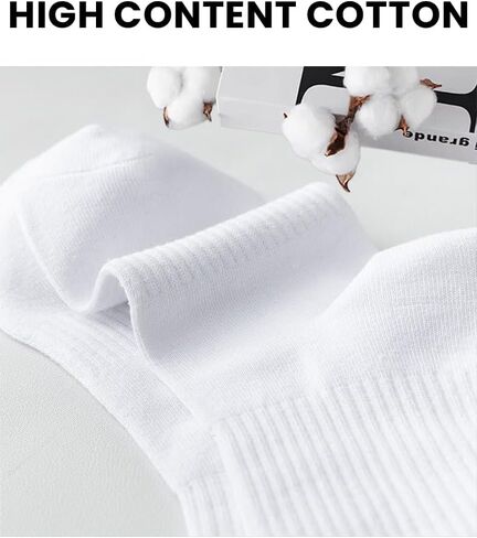 جوارب رياضية مبطنة للرجال من Essentials مع جوارب رياضية قطنية مضغوطة للجري ومريحة وناعمة ومسامية للرجال in Saudi Arabia