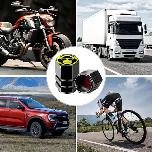 Bigfoot Sasquatch قبعات جذعية لصمام الإطارات مضحك Bigfoot ملحقات السيارة قبعات الإطارات 4 عبوات للسيارات والشاحنات وسيارات الدفع الرباعي والدراجات النارية والدراجات الهوائية وإطارات الدراجات الهوائية وهدايا القدم الكبيرة المثالية للرجال والنساء ديكور in Kuwait