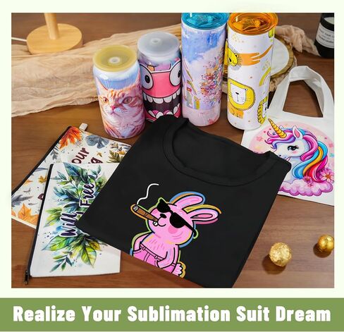 Joyclub 5 PCS Unisex Sublimation Blanks Bulk Polyester T Shirts for Sublimation Crew Neck Short Sleeve Wholesale DIY Gifts in Saudi Arabia