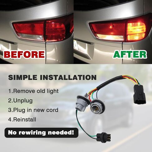 Socket and Wire Tail Light Harness Fit for Kia Sedona 2015 2016 2017 2018, Tail Light Socket Harness Replacement for 92480-A9020 in Saudi Arabia