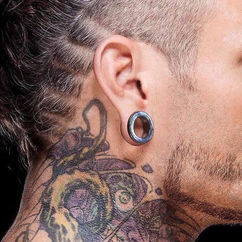 Casvort 2 PCS Hypoallergenic 2G-1" Beautiful Classic Conch Ear Gauges 316 Surgical Stainless Steel Comfortable Screw Back Ear Tunnels Plugs Body Piercing Jewelry in Kuwait