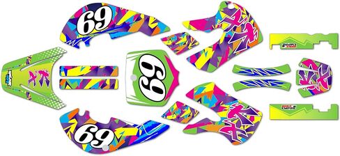 Graphics Kit for Kawasaki KX65 KX 65 (1999-2024) Retro Series Orig 09 Mil-Dirt pit bike motorcycle stickers,dirtbike racing decal automotive motocross accessories no plastics in Saudi Arabia