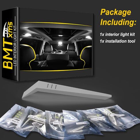 BMT xms 15 Piece LED Interior Light Kit for Toyota Highlander 2014 2015 2016 2017 2018 2019 Interior LED Lights Bulbs Package Kit Map Dome License Plate Lights Install Tool in Saudi Arabia