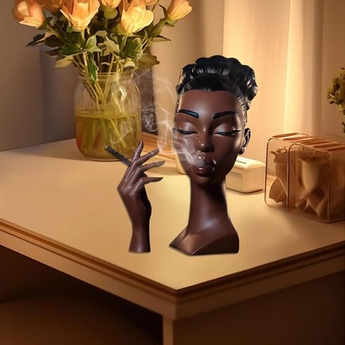Head Incense Holder Black Women, Head Incense Burner Black Women, Solange-Headscents Incense Holder for Bedroom, Livingroom, Home Decor(A) in Saudi Arabia