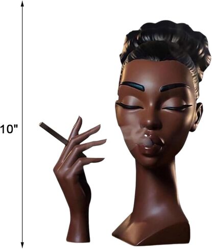 Head Incense Holder Black Women, Head Incense Burner Black Women, Solange-Headscents Incense Holder for Bedroom, Livingroom, Home Decor(A) in Saudi Arabia