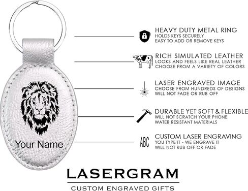 LaserGram Oval Keychain, Grad Cap Class of 2024, 2025, 2026, 2027, Personalized Engraving Included (Dark Brown) in Saudi Arabia