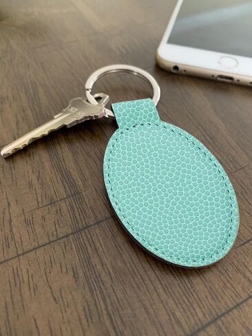 LaserGram Oval Keychain, Low Wing Airplane, Personalized Engraving Included (Green) in Kuwait