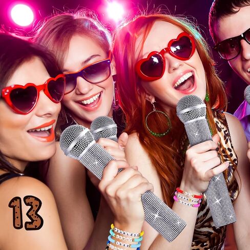 16 Pcs Halloween Singer Costume Accessories Set Black Hat Heart Sunglasses Singer for Cosplay Party Music Festival Concert in Saudi Arabia