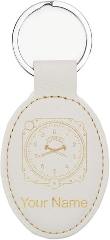 LaserGram Oval Keychain, Airplane Altimeter, Personalized Engraving Included in Saudi Arabia