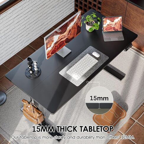 مكتب قائم مقاس 47 × 24 بوصة، مكتب كهربائي قابل للتعديل بارتفاع مع لوحة لصق، مكتب واقف مع عجلات، مكتب كمبيوتر مكتبي للجلوس للمكتب المنزلي، إطار أبيض/سطح خشب القيقب in Kuwait