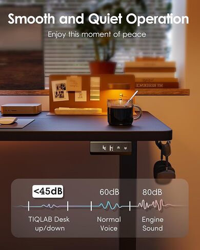 مكتب قائم مقاس 47 × 24 بوصة، مكتب كهربائي قابل للتعديل بارتفاع مع لوحة لصق، مكتب واقف مع عجلات، مكتب كمبيوتر مكتبي للجلوس للمكتب المنزلي، إطار أبيض/سطح خشب القيقب in Kuwait