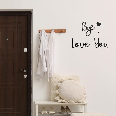 علامة OYASUMI Love You Bye الخشبية - ديكور جدار مزرعة بوهو فوق الباب للمدخل أو الردهة أو غرفة المعيشة | التعبير عن الحب والدفء | هدية رومانسية للعائلة أو العشاق أو عيد الحب in Saudi Arabia