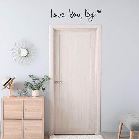 علامة OYASUMI Love You Bye الخشبية - ديكور جدار مزرعة بوهو فوق الباب للمدخل أو الردهة أو غرفة المعيشة | التعبير عن الحب والدفء | هدية رومانسية للعائلة أو العشاق أو عيد الحب in Saudi Arabia