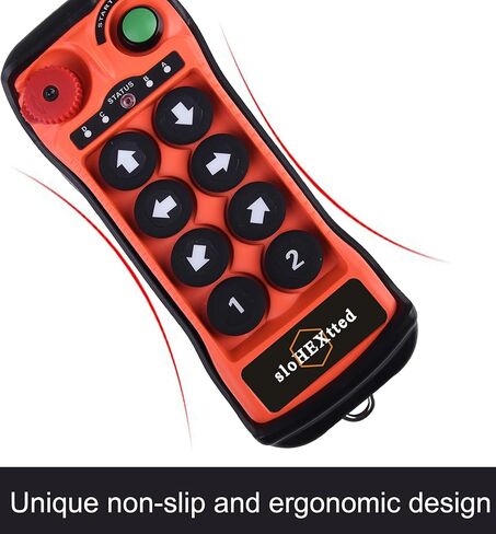 8 Button Hoist Crane Industrial Wireless Radio Remote Control 2 Transmitter and 1 Receiver for 12-24V DCOverhead Bridge Tower Crane Electric Chain Hoist Remote Control Q800 in Saudi Arabia
