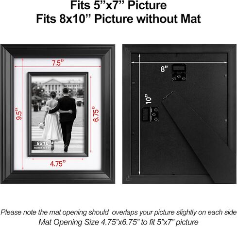 إطار صورة ذهبي Yaetm مقاس 11 × 14 مع إطار داخلي مزخرف وزجاج مقسى، يعرض صور مقاس 8 × 10 مع حصيرة على الحائط - صورة أو منظر طبيعي - مثالي لديكور المكتب والمنزل (ذهبي عتيق، فردي) in Kuwait