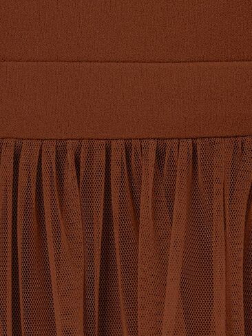 Adrianna Papell Women's Knit and Mesh Midi Dress in Saudi Arabia