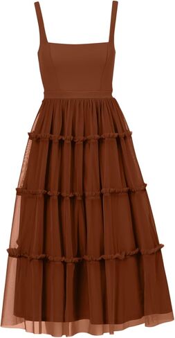Adrianna Papell Women's Knit and Mesh Midi Dress in Saudi Arabia