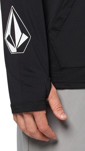 سترة Volcom الرجالية الفضفاضة بعامل حماية من الأشعة فوق البنفسجية 50+ طويلة الأكمام مع غطاء رأس Rashguard in Saudi Arabia