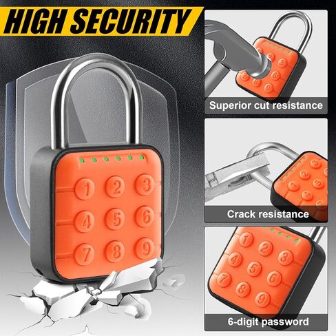 DELSWIN Combination Lock for Locker - 6-Digit Combo Lock Waterproof Smart Padlock for School Gym Lockers, Gates, Fence and Storage Unit (Black) in Saudi Arabia