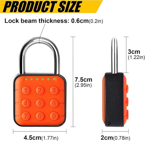 DELSWIN Combination Lock for Locker - 6-Digit Combo Lock Waterproof Smart Padlock for School Gym Lockers, Gates, Fence and Storage Unit (Black) in Saudi Arabia