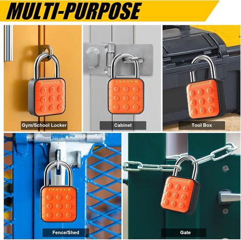 DELSWIN Combination Lock for Locker - 6-Digit Combo Lock Waterproof Smart Padlock for School Gym Lockers, Gates, Fence and Storage Unit (Black) in Saudi Arabia