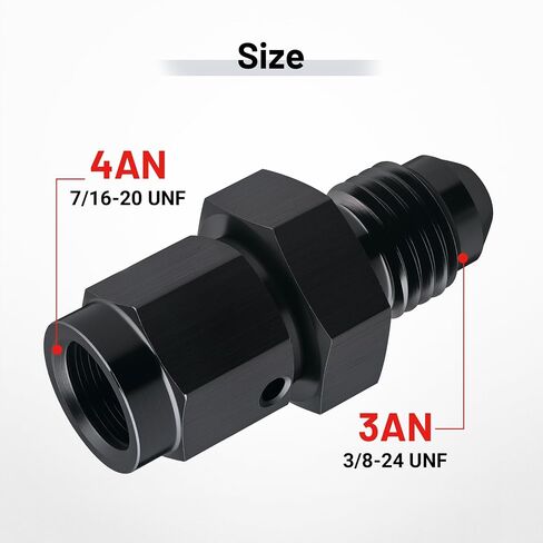 EVIL ENERGY AN Female Swivel to AN Male Flare Expander Fitting Adapter Aluminum Black 1PC in Saudi Arabia