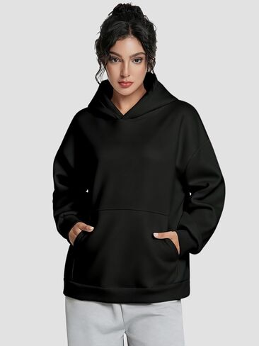 Womens Oversized Hoodies Fleece Hooded Sweatshirts Comfy Sweaters Loose Fit Pullover Fall Winter Clothes in Saudi Arabia