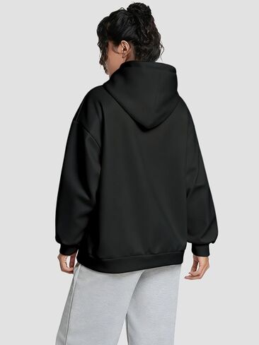 Womens Oversized Hoodies Fleece Hooded Sweatshirts Comfy Sweaters Loose Fit Pullover Fall Winter Clothes in Saudi Arabia
