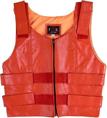 Womens Bullet Proof Fashion Style Leather Motorcycle Vest Bikers Club Tactical Vest in Kuwait
