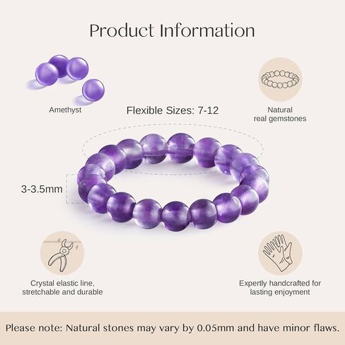 Natural Gemstone Stretch Beaded Rings for Women Stackable Dainty Elastic Crystal Rings Jewelry in Saudi Arabia