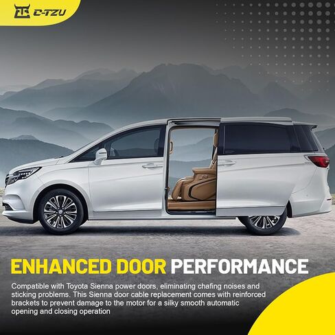مجموعة كابل الباب المنزلق الكهربائي لسيارة Toyota Sienna 2011-2020 - متوافقة مع أرقام الأجزاء 85016-08010، 85016-08011 - طقم إصلاح الوصلة الجانبية للسائق، بدون محرك in Saudi Arabia