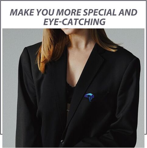 12pcs Human Brain Shaped Brooch Creative Brain Pin Bule Color Unique Enamel Lapel Pin Cute Cartoon Pins for Clothes Hats Bags in Saudi Arabia