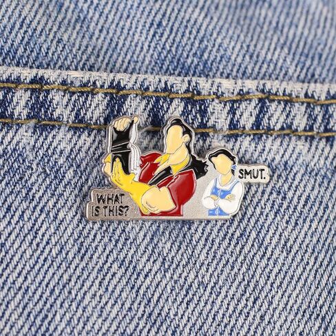 Funny Smut Reader Enamel Pin, Reading Smutty Book Brooches, Fairy Tale Humor Reader Lapel Badges, Spicy Dark Romance Book Club Badges Brooch, Funny Bookish Smut Humor Decoration Pin Jewelry Accessories in Saudi Arabia