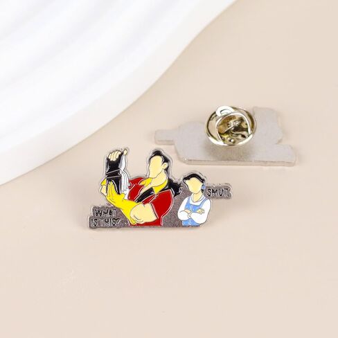 Funny Smut Reader Enamel Pin, Reading Smutty Book Brooches, Fairy Tale Humor Reader Lapel Badges, Spicy Dark Romance Book Club Badges Brooch, Funny Bookish Smut Humor Decoration Pin Jewelry Accessories in Saudi Arabia